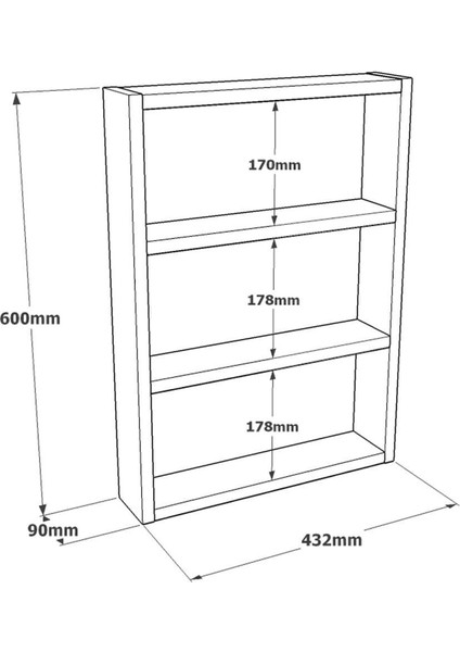 Monya 3'lü Duvar Rafı Mutfak Banyo Rafı Keçe Mon1-Ke modelleri