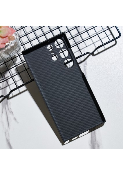 Samsung Galaxy S23 Ultra Kılıf 1500D Kaba Doku Aramid Elyaf Çizilmez Hassas Kesim Telefon Arka Kabuk-Siyah (Yurt Dışından) modelleri
