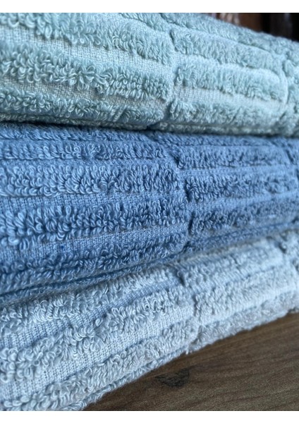 Atlas 3’lü Banyo Havlu Seti – 100X150 cm %100 Pamuk, Yumuşak Dokulu, Örgü Desen. fırsatları