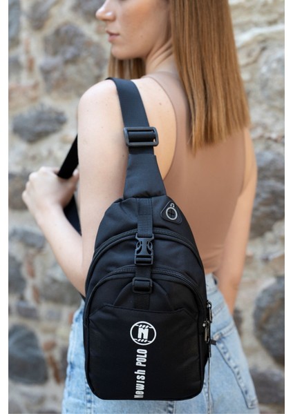Siyah Unisex Cross Body Çanta, Günlük ve Şık Omuz ve Göğüs Tasarımı fiyatları