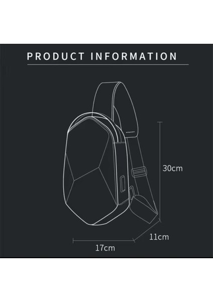 Siyah Çift Yönlü Sert Kabuk Crossbody Omuz ve Bel Çantası indirimleri