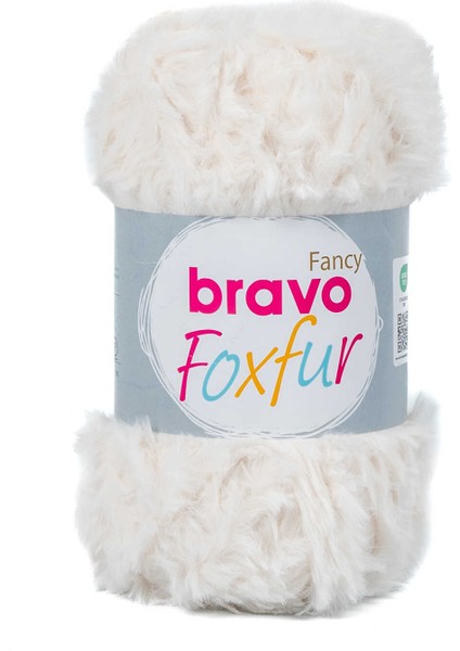 Foxfur 2 Beyaz 100 gr 50 mt Kürk Ipi Örgü Ipi