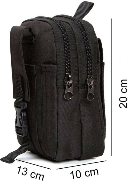 Şık Bel Çantası, Telefon Bölmeli, Dayanıklı ve Rahat Kullanım, Siyah Renk indirimleri