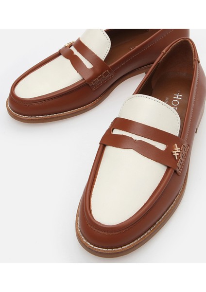 01AYH288500A374 HAKIKI Deri Taba Kadın Loafer fırsatları