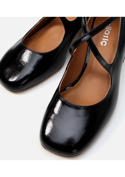 01AYH290540A100 HAKIKI Deri Siyah Kadın Kalın Topuk fırsatları