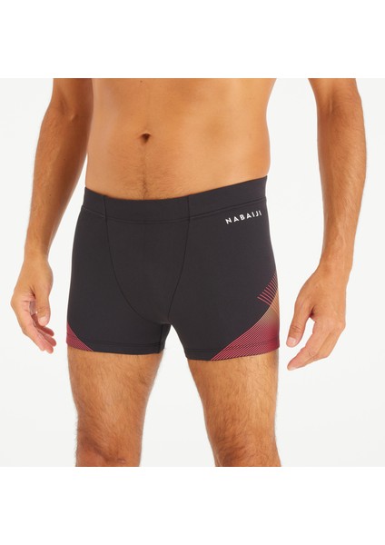 Nabaiji Erkek Boxer Mayo - Siyah/kırmızı - Fıtı 500