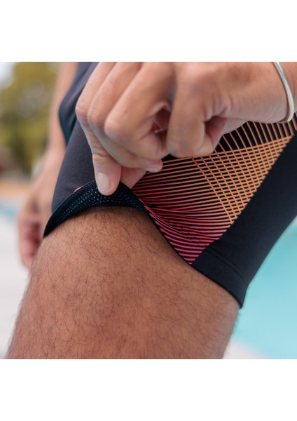 Nabaiji Erkek Boxer Mayo - Siyah/kırmızı - Fıtı 500 modelleri