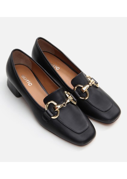 01AYH291010A100 HAKIKI Deri Siyah Kadın Kalın Topuk fiyatları