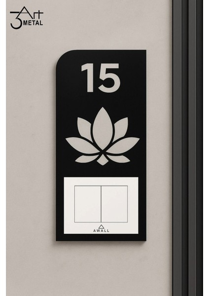 Metal Dekoratif Tasarımlı Kapı Numarası - Dış Cepheye Uygun Şık Tasarım