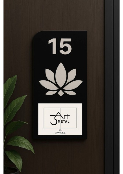 Metal Dekoratif Tasarımlı Kapı Numarası - Dış Cepheye Uygun Şık Tasarım modelleri