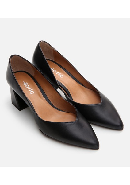 01AYH291210A100 HAKIKI Deri Siyah Kadın Kalın Topuk fiyatları