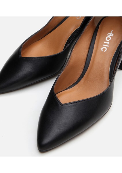 01AYH291210A100 HAKIKI Deri Siyah Kadın Kalın Topuk fırsatları