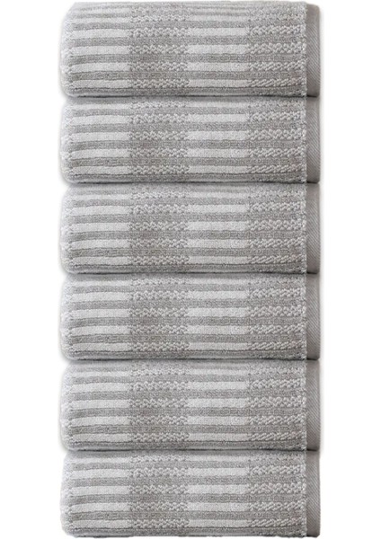 Striscai 50X90 cm El-Yüz Havlusu 6'lı Gri