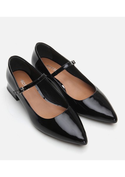 01AYH290840A100 MARY Jane Hakiki Deri Siyah Kadın Kalın Topuk fiyatları