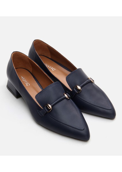 01AYH290820A680 Deri Lacivert Kadın Loafer fiyatları