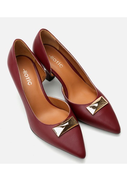 01AYH291100A780 Deri Bordo Kadın Stiletto fiyatları