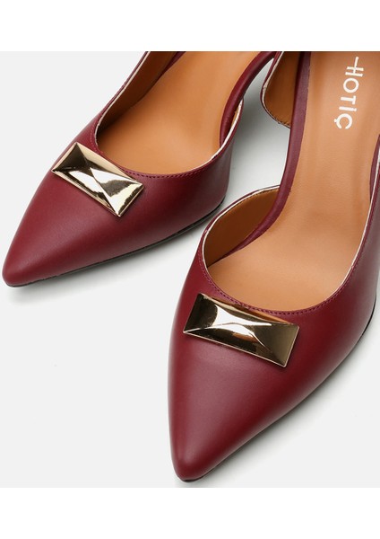 01AYH291100A780 Deri Bordo Kadın Stiletto modelleri