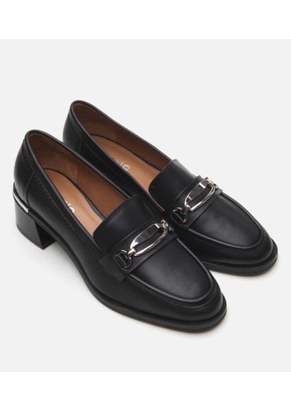 01AYH291040A100 HAKIKI Deri Siyah Kadın Loafer fiyatları