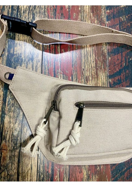 Renkli Kanvas Bel Çantası, 3 Gözlü, Su Geçirmez, Unisex, Omuz ve Bel Kullanımı fiyatları