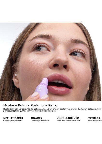 Glow Tint & 3in1 Lip Balm | Strawberry Red | Nemlendirici Makyaj | Hyaluronik Asit Seramid Peptit modelleri