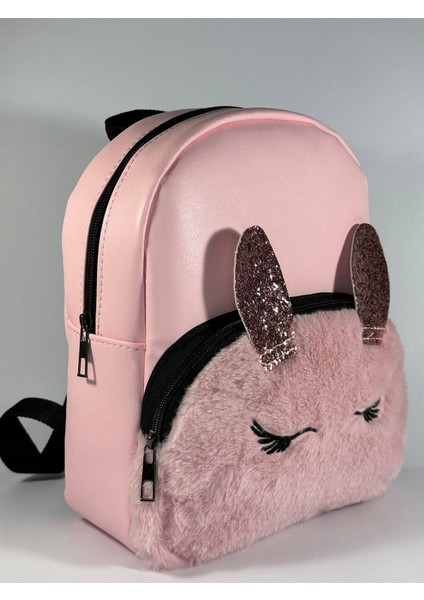 Yumuşak Peluş Çocuk Sırt Çantası, Cepli, Sevimli ve Kullanışlı Tasarım