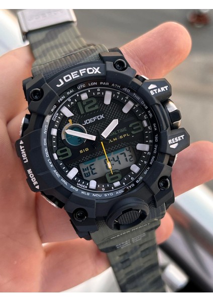 Digital ve Analog 2 Yıl Garantili Kronmetre+Takvim+Alarm+Aydınlatma Erkek Kol Saati JOE.BK09 fiyatları