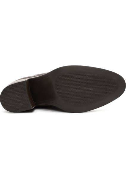 Kadın Vizon Topuklu Süet Deri Kovboy Bot 25WFD200610