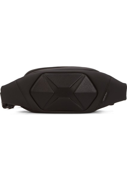 Şık Siyah Erkek Bel ve Omuz Çantası, Su Geçirmez ve Hafif Tasarım modelleri