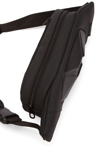 Şık Siyah Erkek Bel ve Omuz Çantası, Su Geçirmez ve Hafif Tasarım indirimleri
