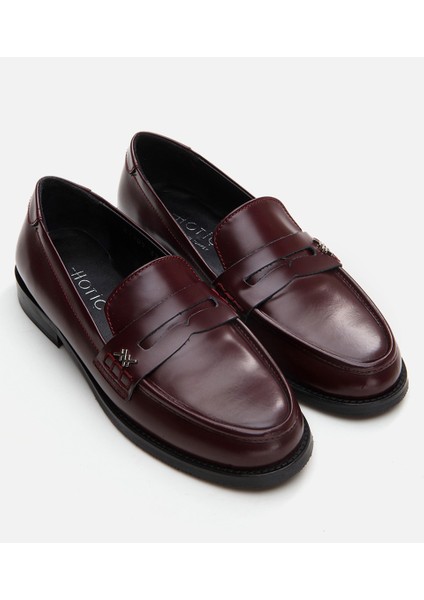 01Ayh291700A780 Deri Bordo Kadın Loafer fiyatları