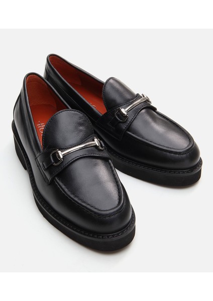 01Ayh291730A100 Deri Siyah Kadın Loafer modelleri