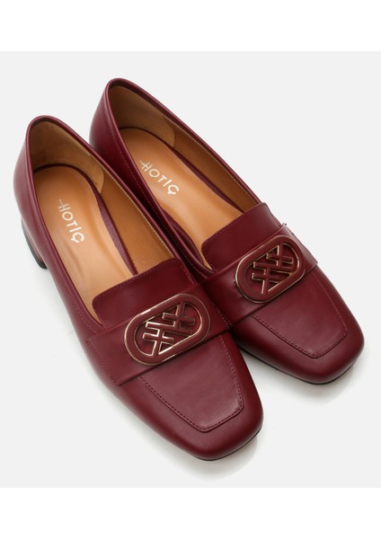 01AYH293440A780 Deri Bordo Kadın Loafer fiyatları