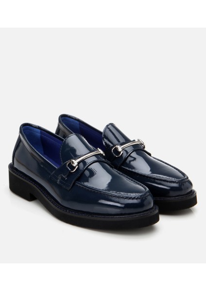 01Ayh291740A680 Deri Lacivert Kadın Loafer fiyatları