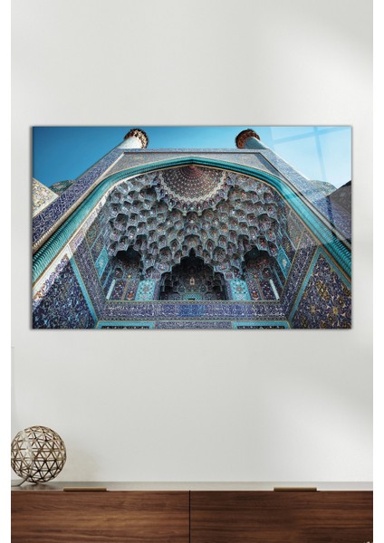 Iran Isfahan Şah Camii Cam Tablo, Modern Ev ve Ofis Dekoru Hediyelik Duvar Dekorasyonu, Kırılmaz Cam