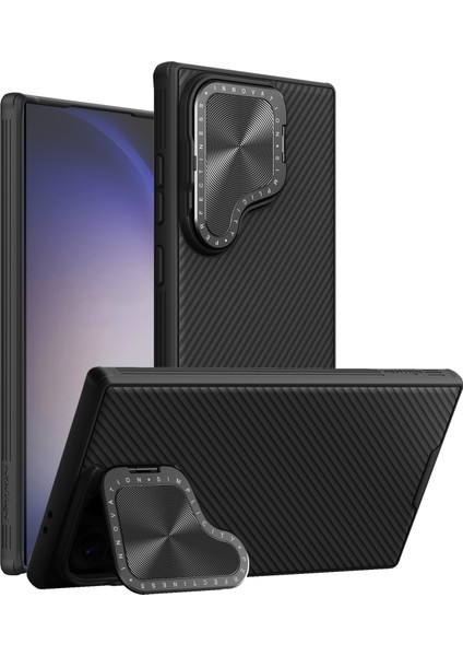 Samsung Galaxy S24 Ultra Kılıf Kickstand Telefon Kapağı-Siyah Için Prop Manyetik Serisi (Yurt Dışından)