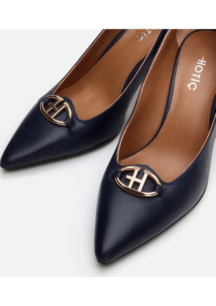 01AYH294360A680 Deri Lacivert Kadın Stiletto fırsatları