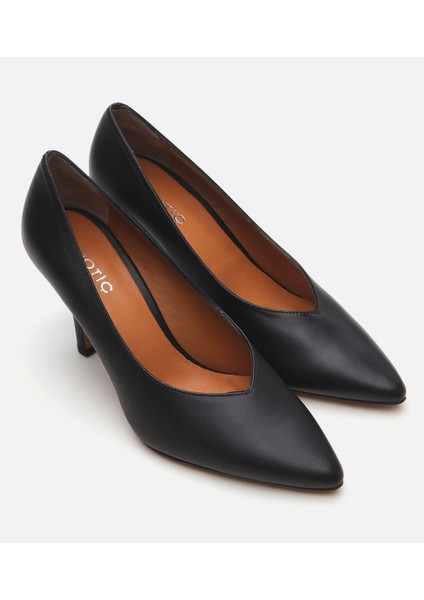 01AYH293500A100 HAKIKI Deri Siyah Kadın Stiletto fiyatları