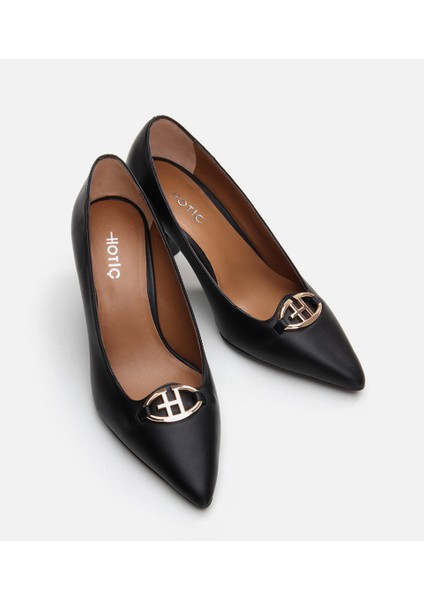 01AYH294360A100 Deri Siyah Kadın Stiletto modelleri