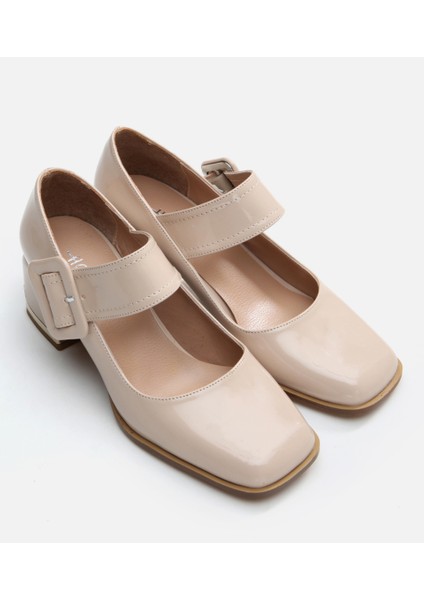 Kadın Mary Jane Bej Kalın Topuklu Ayakkabı fiyatları