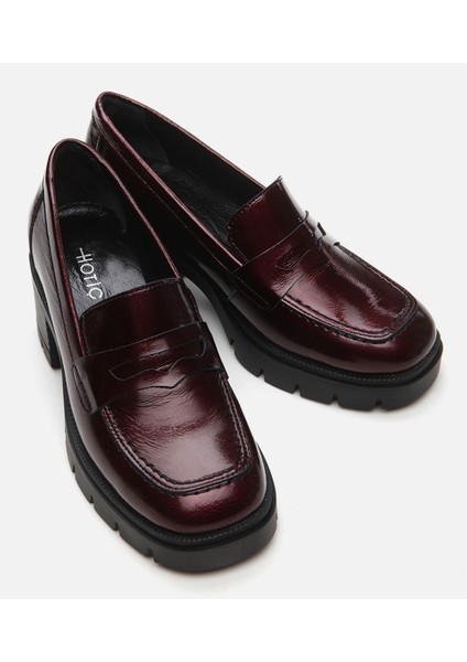 01AYH294730A780 Deri Bordo Kadın Loafer fırsatları