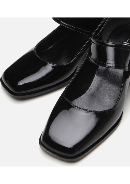 Kadın Mary Jane Siyah Kalın Topuklu Ayakkabı fırsatları