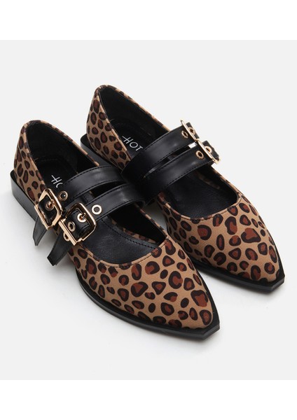 Kadın Mary Jane Leopar Desenli Loafer fiyatları