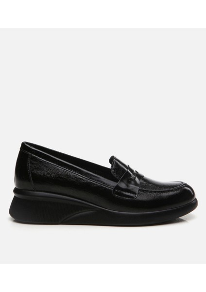 01AYH294690A100 Deri Siyah Kadın Loafer
