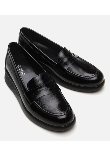 01AYH294690A100 Deri Siyah Kadın Loafer modelleri