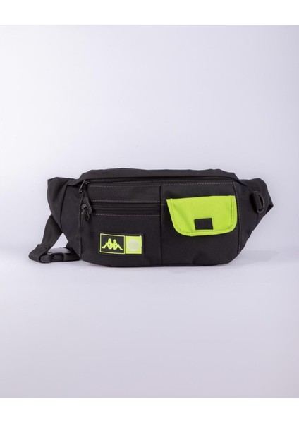 Unisex Siyah-Açık Yeşil Bel Çantası, Şık ve Kullanışlı Tasarım