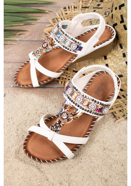 Anatolia Anatomik Fashion Taşlı Günlük Kadın Sandalet