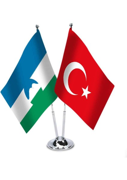 Kabartay Balkar ve Türkiye Saten Masa Bayrağı