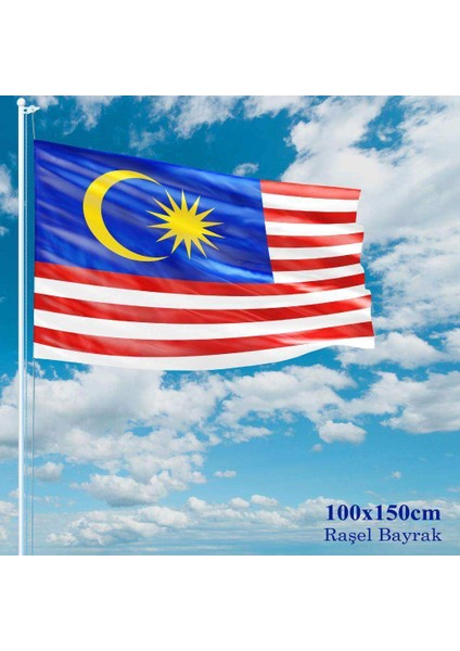 Malezya Bayrağı Raşel Kumaş 100 x 150 cm