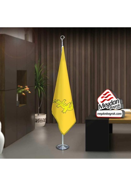 Büyük Hun Imp. Bayrağı-17 Eski Türk Devleti -Ofis -Toplantı Odaları -Direkli -Saçaklı Makam Bayrağı