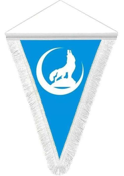 Bozkurt Hilal Mavi Hatıra Üçgen Flama Bayrak